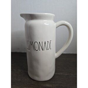 Rae Dunn Artisan Basics Lemonade Pitcher 9" Tall Magenta 2021 Farmhouse Ivory